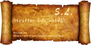 Strifler László névjegykártya