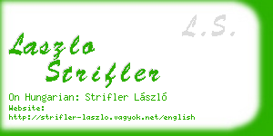 laszlo strifler business card