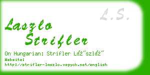 laszlo strifler business card